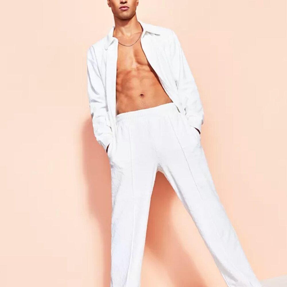 Royalty by Maluma Crown Embossed French Terry Jogger Pants (XL)